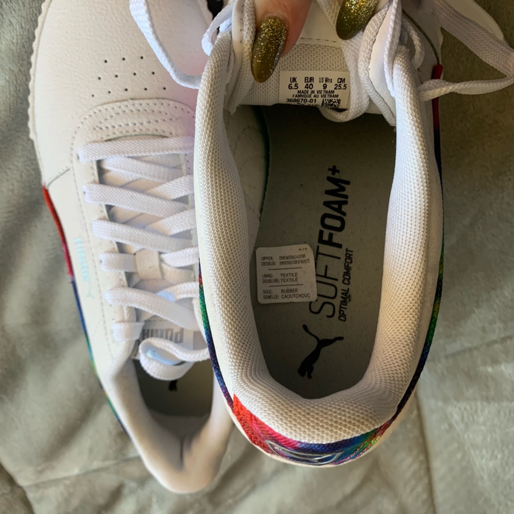 PUMA Tie Dye and White Sneakers with Soft Foam - Picture 4 of 6